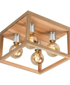 Cheap Sklep Kaja Lampa sufitowa z drewna dębowego, styl boho 9158474 KAGO | Kaja