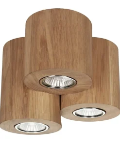Fashion Sklep Kaja Lampa sufitowa z drewnianymi tubami GU10 2566374 WOODDREAM | Kaja dąbolejowany