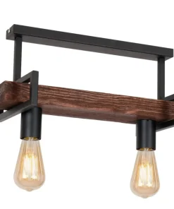 New Sklep Kaja Lampa sufitowa z drewnianym elementem LX 0664 z serii HARD | Kaja