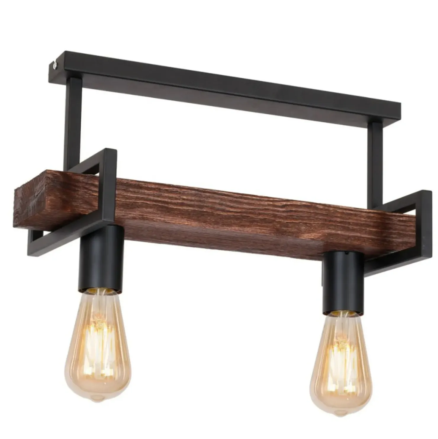 New Sklep Kaja Lampa sufitowa z drewnianym elementem LX 0664 z serii HARD | Kaja