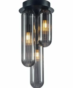 New Sklep Kaja Lampa sufitowa z długimi, ciemnymi kloszami ML0339 PAX | Kaja