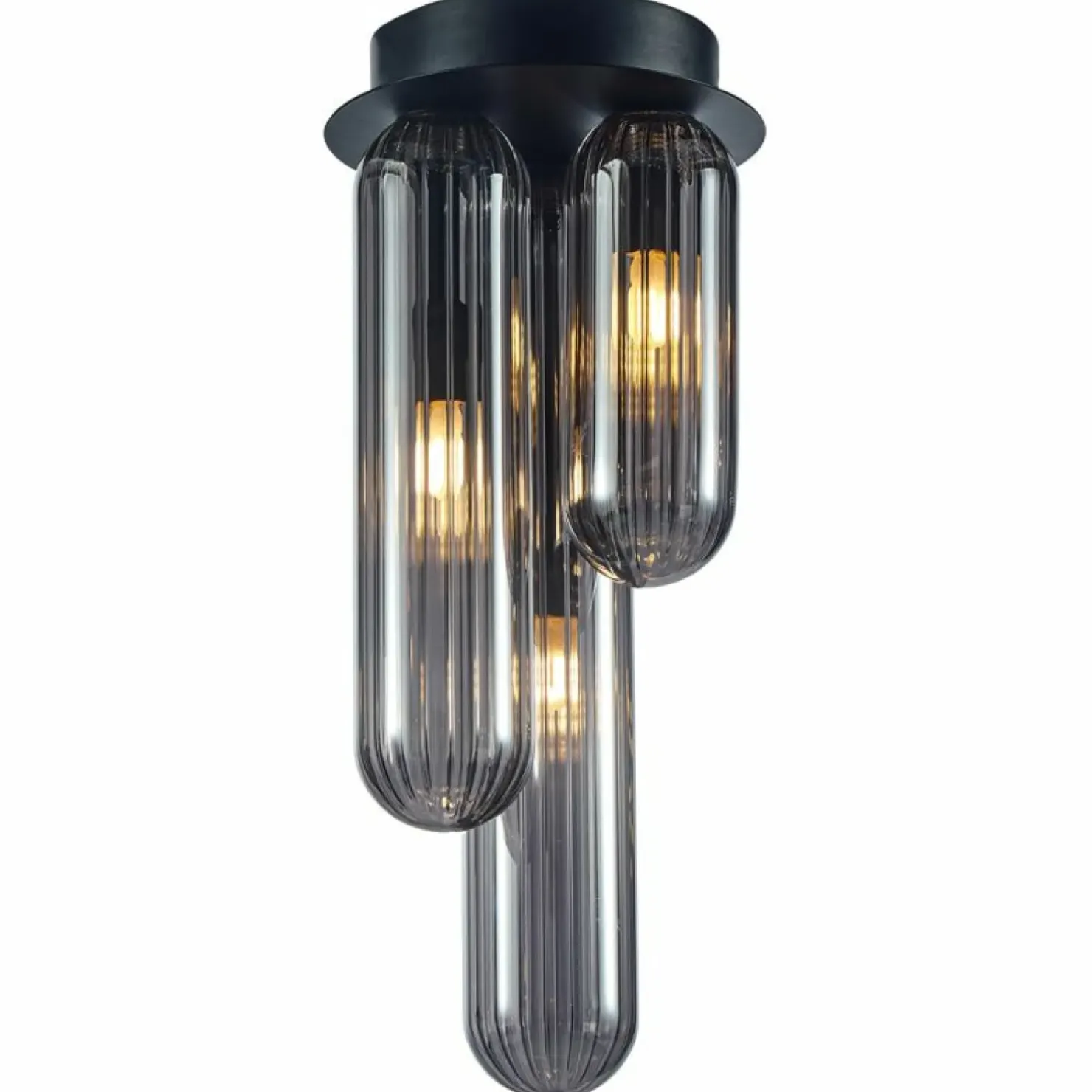 New Sklep Kaja Lampa sufitowa z długimi, ciemnymi kloszami ML0339 PAX | Kaja