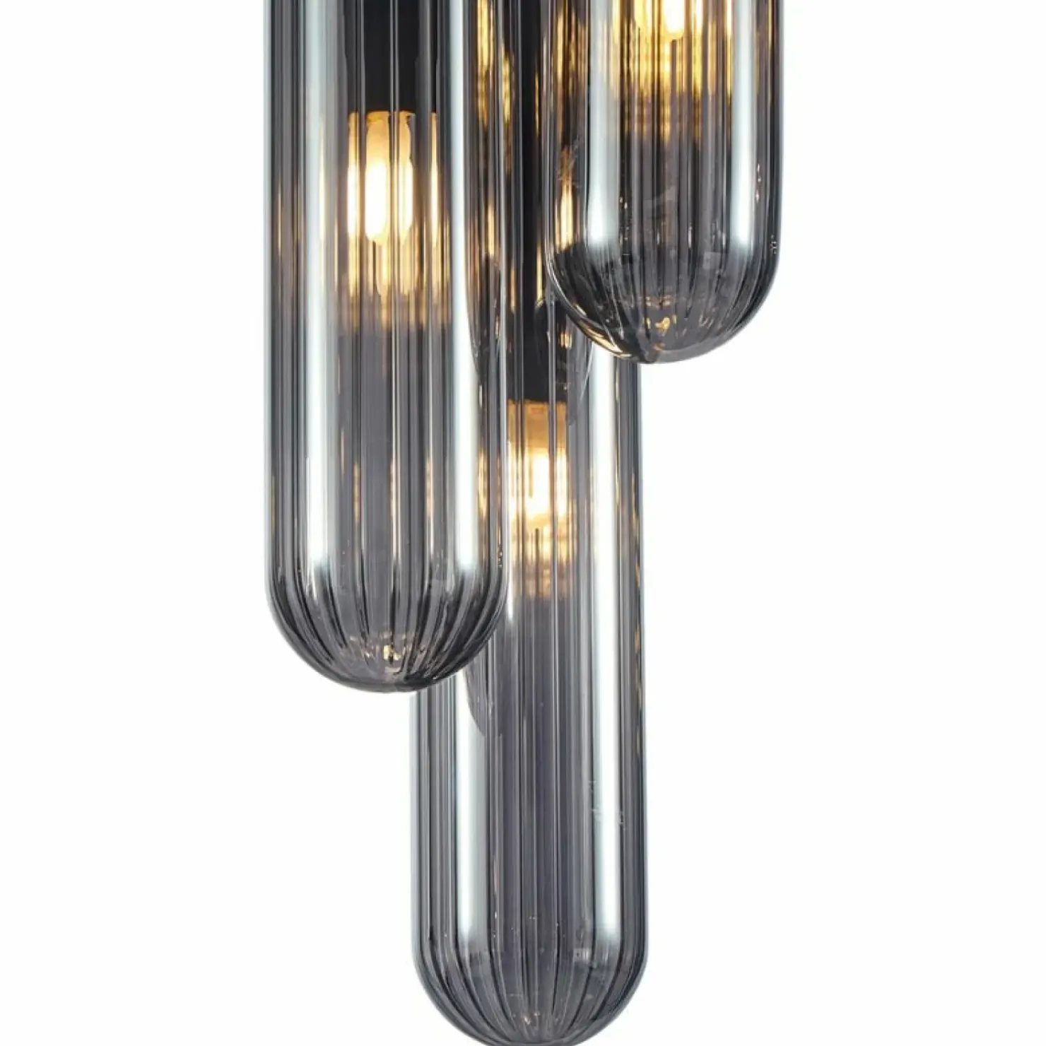 New Sklep Kaja Lampa sufitowa z długimi, ciemnymi kloszami ML0339 PAX | Kaja