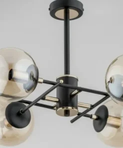 Store Sklep Kaja Lampa sufitowa z eleganckimi, szklanymi kloszami AL 62179 | Kaja