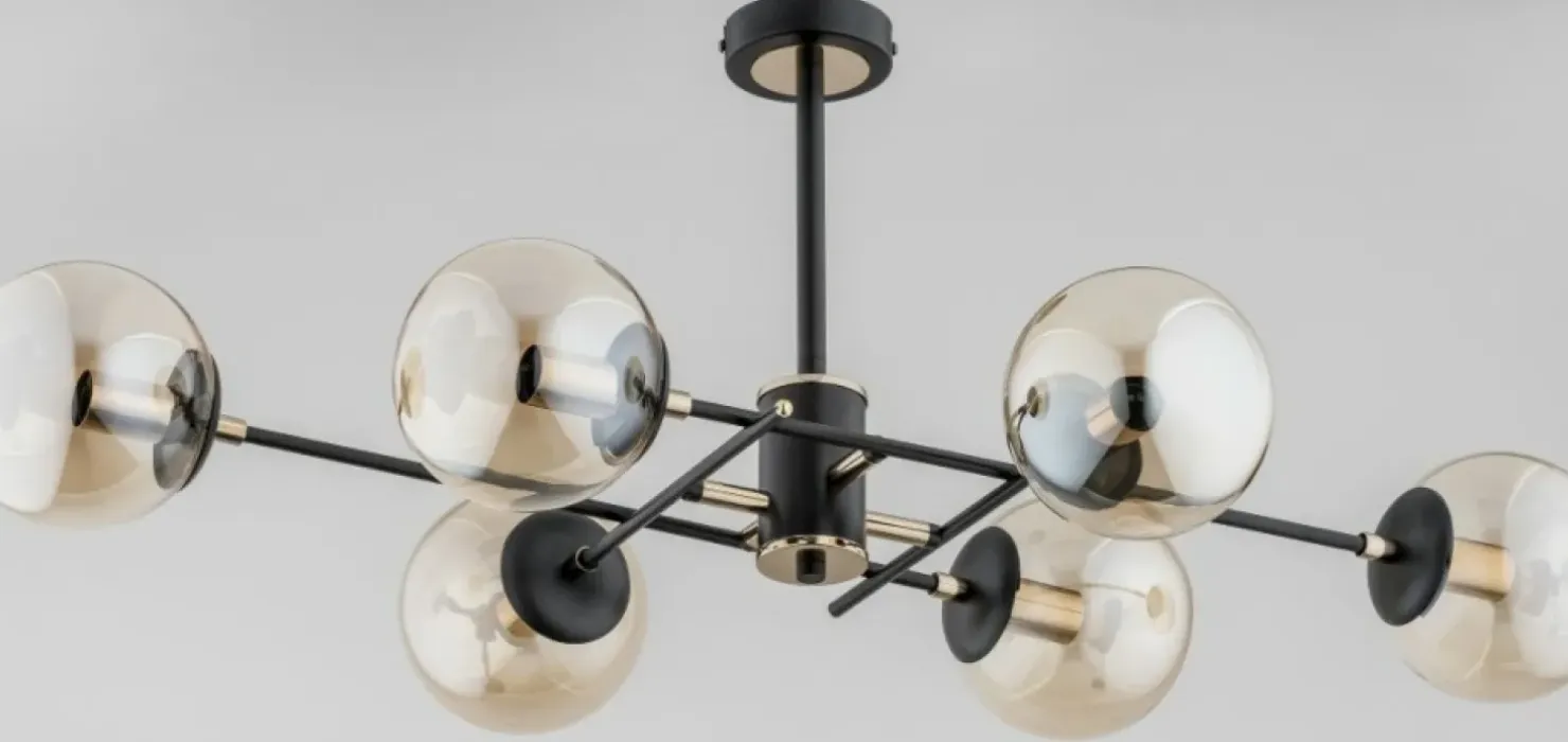 Store Sklep Kaja Lampa sufitowa z eleganckimi, szklanymi kloszami AL 62179 | Kaja