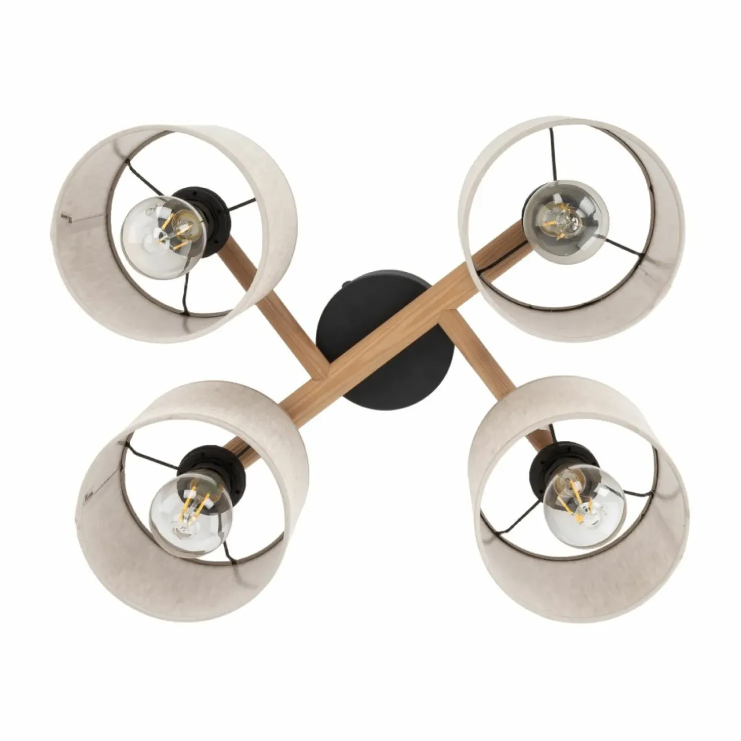 Shop Sklep Kaja Lampa sufitowa z elementami drewna TK 6866 DEVA | Kaja Oświetlenie