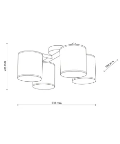 Shop Sklep Kaja Lampa sufitowa z elementami drewna TK 6866 DEVA | Kaja Oświetlenie