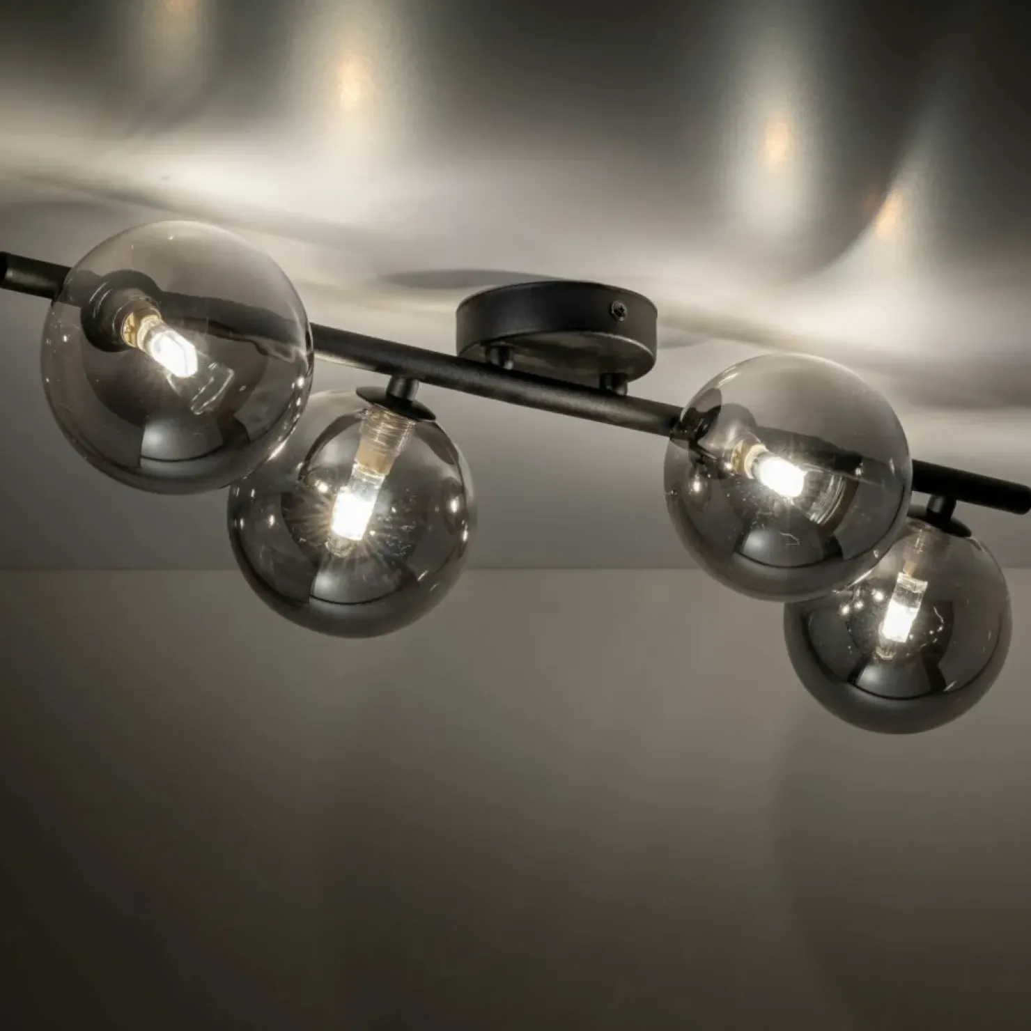 Best Sale Sklep Kaja Lampa sufitowa z grafitowymi kloszami TK 6856 ESTERA BLACK | Kaja