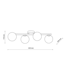Best Sale Sklep Kaja Lampa sufitowa z grafitowymi kloszami TK 6856 ESTERA BLACK | Kaja
