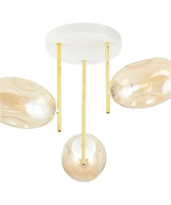 Flash Sale Sklep Kaja Lampa sufitowa z kloszami w kolorze miodowym 1278/3 z serii ARGO