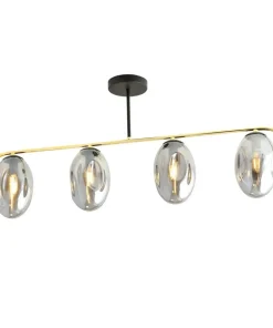 Store Sklep Kaja Lampa sufitowa z kloszami w kolorze grafitowym 1280/4 z serii FINES