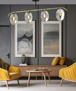 Store Sklep Kaja Lampa sufitowa z kloszami w kolorze grafitowym 1280/4 z serii FINES