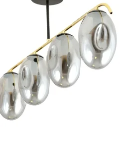 Store Sklep Kaja Lampa sufitowa z kloszami w kolorze grafitowym 1280/4 z serii FINES