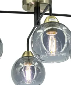 Lampa sufitowa z kloszami, kolor mosiądz 2213/4 BL 21QG z serii ASPEN*Sklep Kaja Store