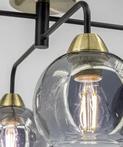 Lampa sufitowa z kloszami, kolor mosiądz 2213/4 BL 21QG z serii ASPEN*Sklep Kaja Store