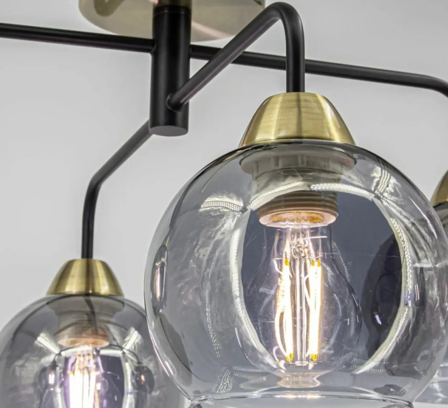 Lampa sufitowa z kloszami, kolor mosiądz 2213/4 BL 21QG z serii ASPEN*Sklep Kaja Store
