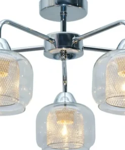 Shop Sklep Kaja Lampa sufitowa z kloszami na żarówki E14 35-67104 RAY | Kaja chrom