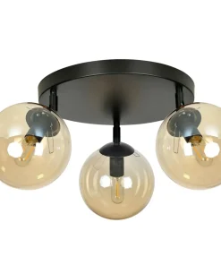 Best Sklep Kaja Lampa sufitowa z kloszami w kolorze miodowym 778/3APREM | Kaja