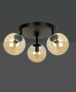 Best Sklep Kaja Lampa sufitowa z kloszami w kolorze miodowym 778/3APREM | Kaja