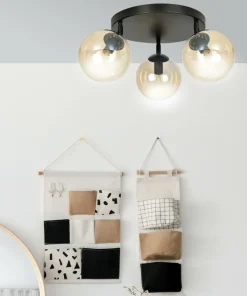 Best Sklep Kaja Lampa sufitowa z kloszami w kolorze miodowym 778/3APREM | Kaja