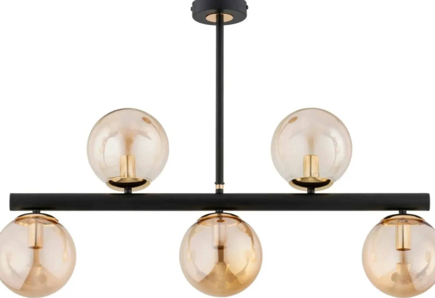 Best Sale Sklep Kaja Lampa sufitowa z kloszami w kolorze bursztynu AL 63261 z serii TUKANE | Kaja Ośw