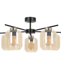Shop Sklep Kaja Lampa sufitowa z kloszami i złotymi elementami K-5512 z serii IGA