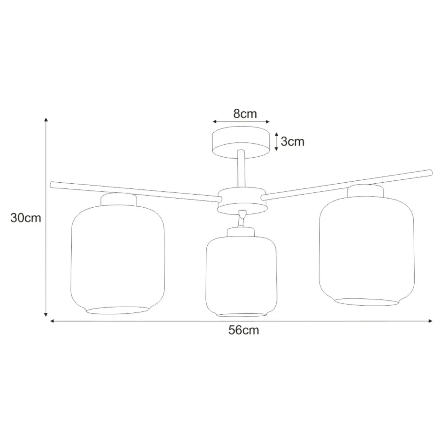 Store Sklep Kaja Lampa sufitowa z kloszami o ciekawym kształcie K-5516 z serii PIEGA
