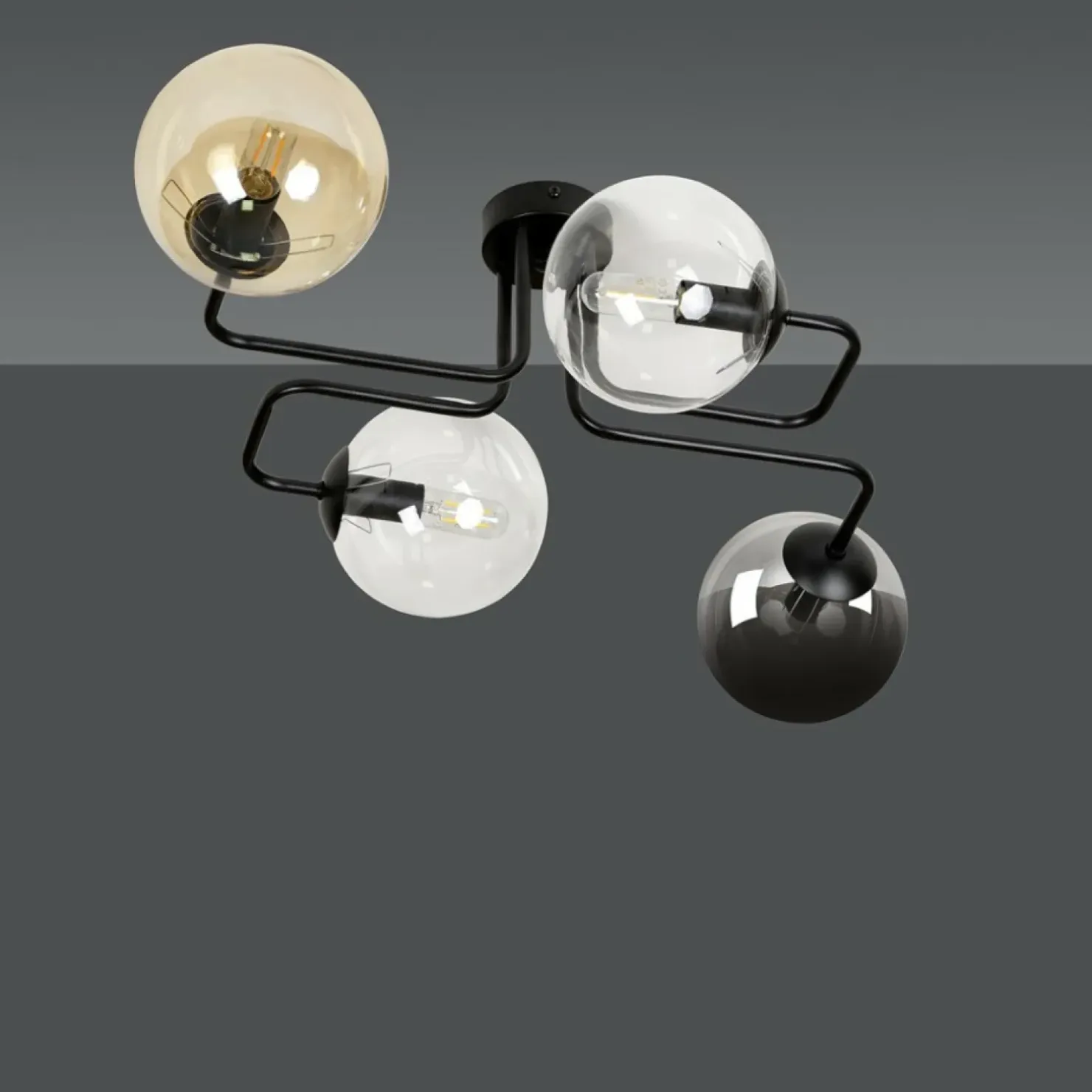 Cheap Sklep Kaja Lampa sufitowa z kolorowymi kloszami 843/4M1 | Kaja Oświetlenie