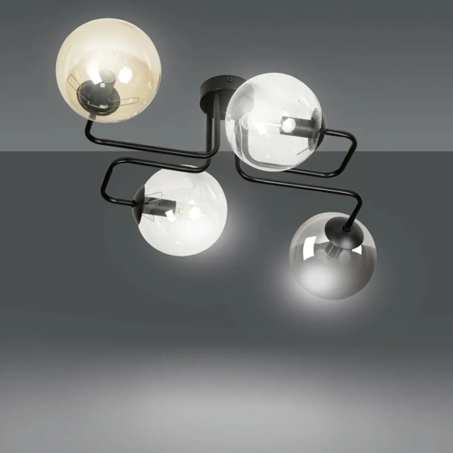 Cheap Sklep Kaja Lampa sufitowa z kolorowymi kloszami 843/4M1 | Kaja Oświetlenie