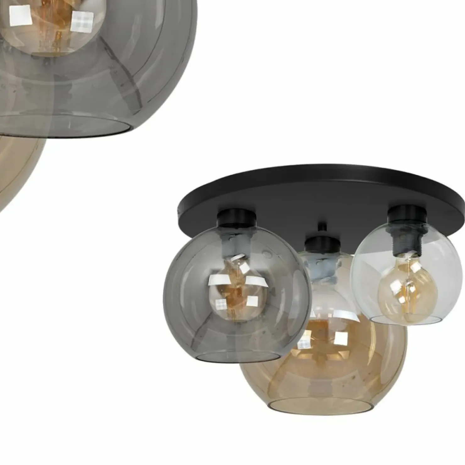 Lampa sufitowa z kolorowymi, okrągłymi kloszami MLP6589 SOFIA | Kaja*Sklep Kaja Sale