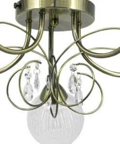 Lampa sufitowa z kryształami do salonu 8964/5 21QG WENUS | Kaja*Sklep Kaja Fashion