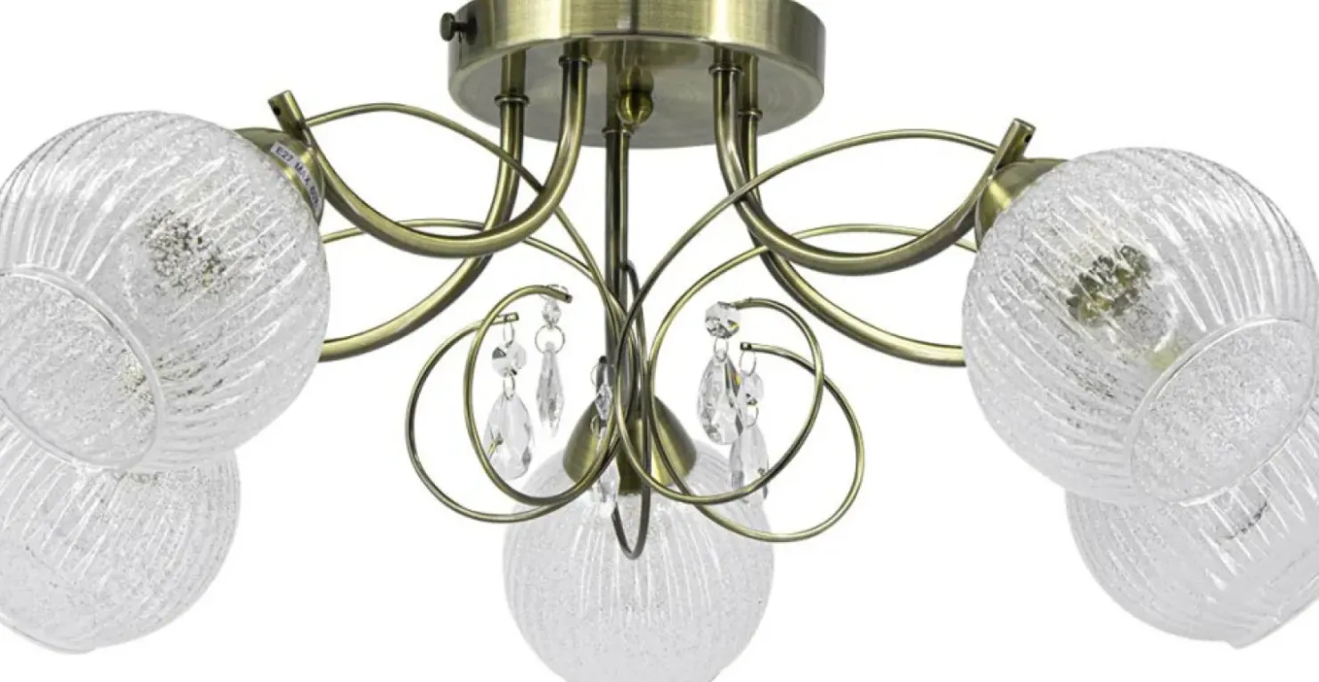 Lampa sufitowa z kryształami do salonu 8964/5 21QG WENUS | Kaja*Sklep Kaja Fashion