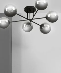 Flash Sale Sklep Kaja Lampa sufitowa z kulistymi grafitowymi kloszami 832/6B | Kaja