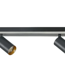 Discount Sklep Kaja Lampa sufitowa z ledem dookoła listwy LP-0612/2WS BK PARMA | Kaja
