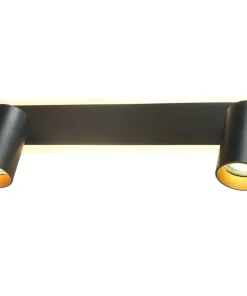 Discount Sklep Kaja Lampa sufitowa z ledem dookoła listwy LP-0612/2WS BK PARMA | Kaja