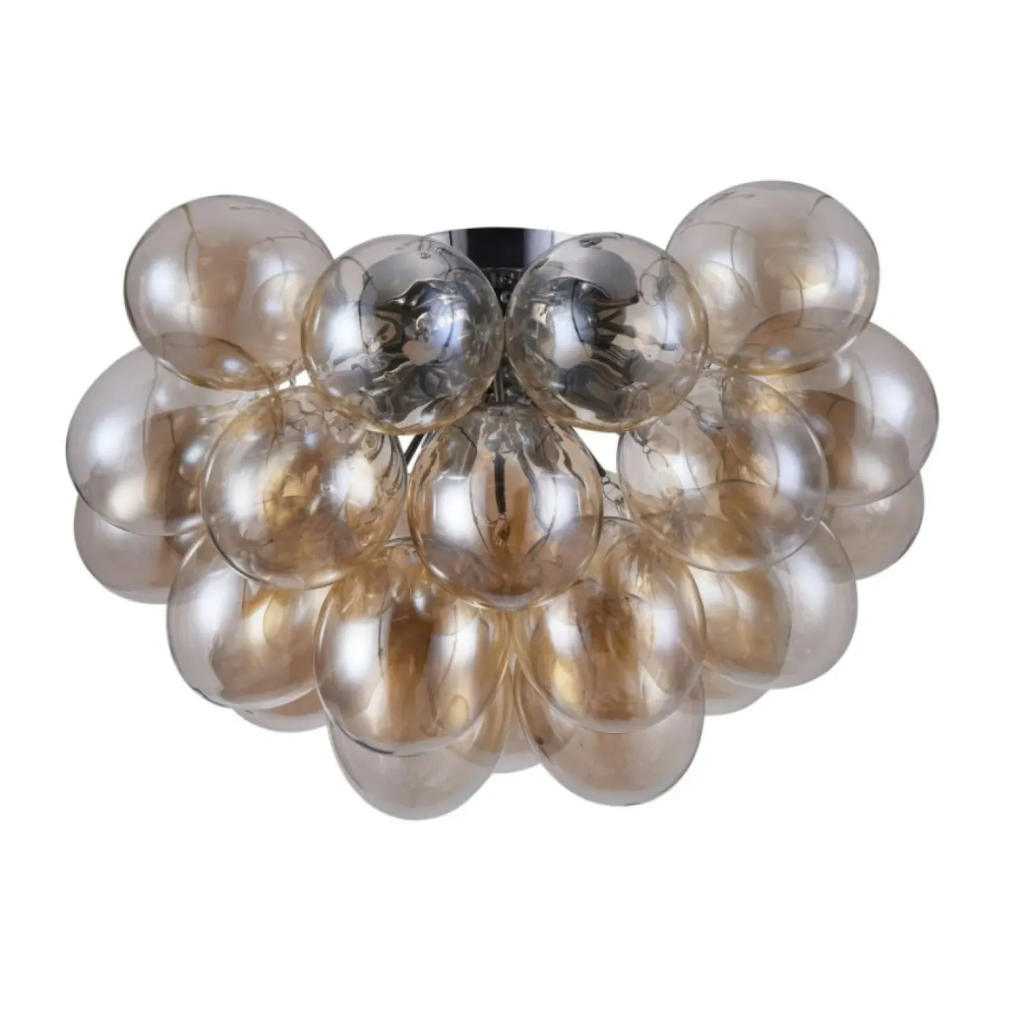 Outlet Sklep Kaja Lampa sufitowa z miodowymi kloszami MOD112CL-08G BALBO | Kaja nikiel