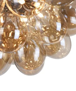 Outlet Sklep Kaja Lampa sufitowa z miodowymi kloszami MOD112CL-08G BALBO | Kaja nikiel