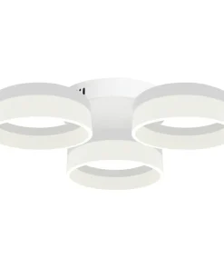 Fashion Sklep Kaja Lampa sufitowa z obręczami LED biały plafon ML166 RING | Kaja