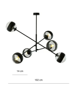 Best Sale Sklep Kaja Lampa sufitowa z obrotowymi ramionami 1168/6 LINEAR | Kaja Oświetlenie