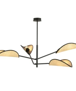 Cheap Sklep Kaja Lampa sufitowa z ozdobnymi, rattanowymi abażurami 1160/4 VENE | Kaja