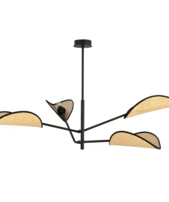 Cheap Sklep Kaja Lampa sufitowa z ozdobnymi, rattanowymi abażurami 1160/4 VENE | Kaja