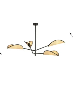 Cheap Sklep Kaja Lampa sufitowa z ozdobnymi, rattanowymi abażurami 1160/4 VENE | Kaja