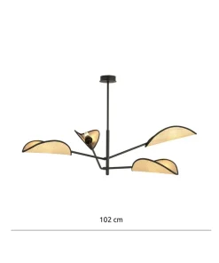 Cheap Sklep Kaja Lampa sufitowa z ozdobnymi, rattanowymi abażurami 1160/4 VENE | Kaja