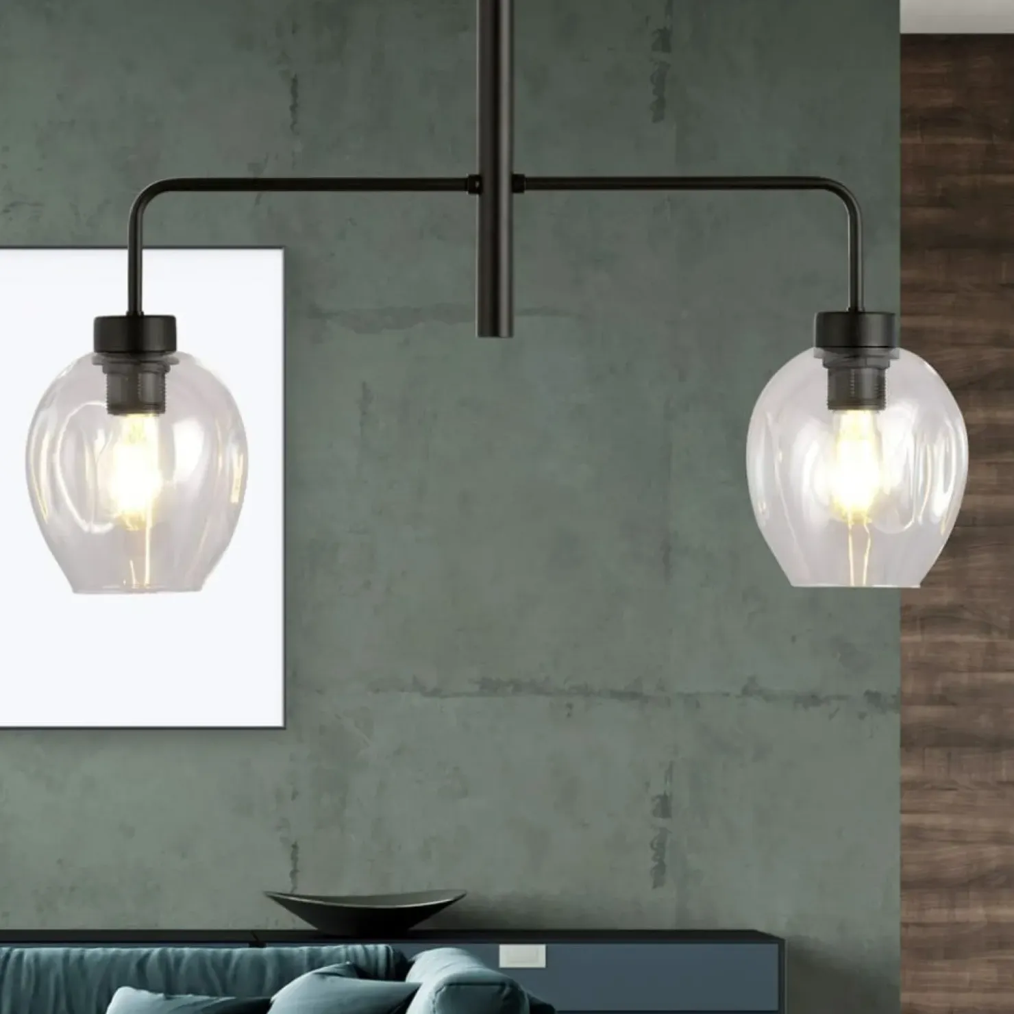 Clearance Sklep Kaja Lampa sufitowa z ozdobnymi kloszami 1164/2 LUKKA | Kaja Oświetlenie