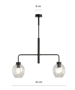 Clearance Sklep Kaja Lampa sufitowa z ozdobnymi kloszami 1164/2 LUKKA | Kaja Oświetlenie