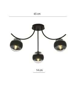 Cheap Sklep Kaja Lampa sufitowa z przezroczystymi kloszami 1111/3 BOSTON | Kaja