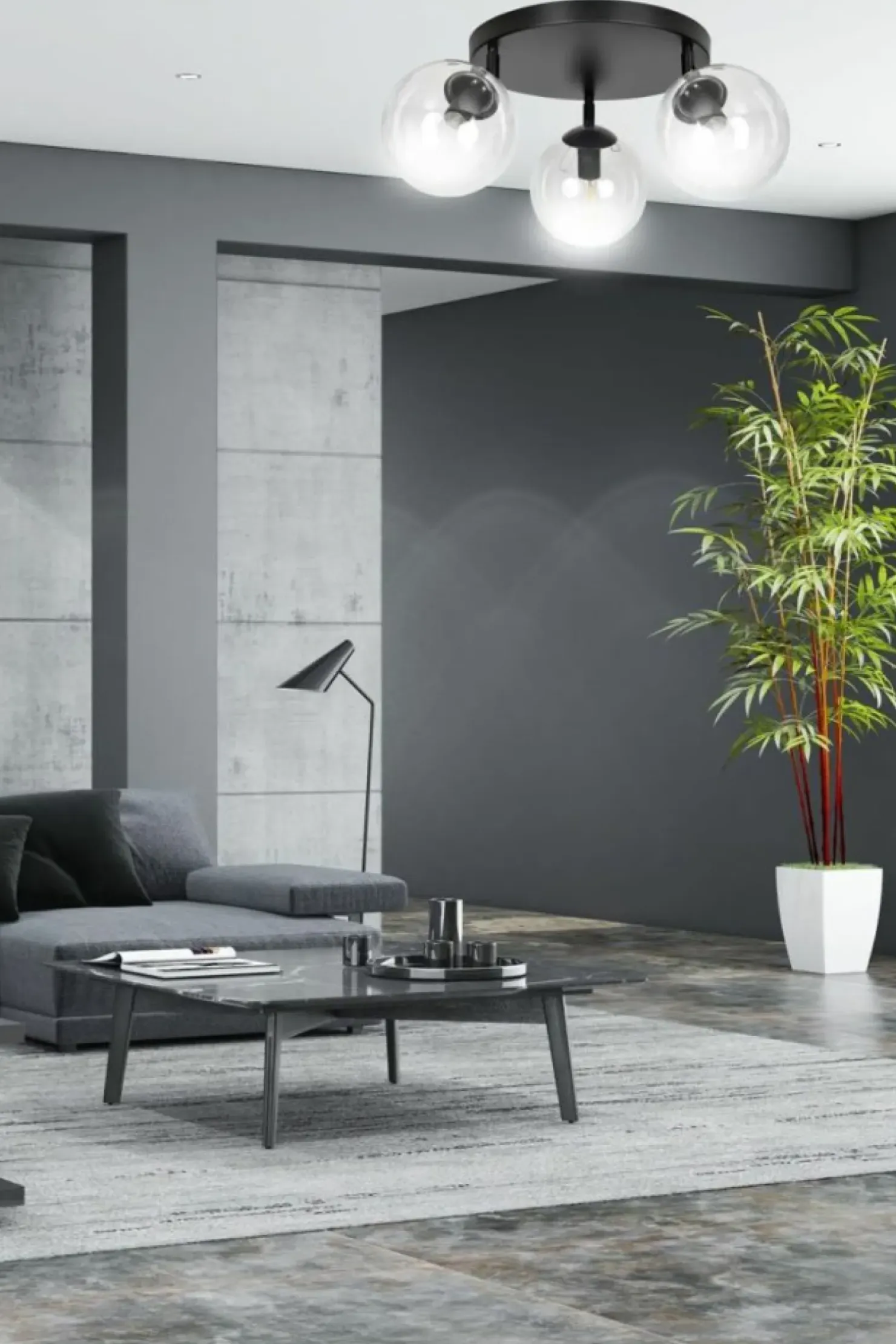 Fashion Sklep Kaja Lampa sufitowa z przezroczystymi kloszami 776/3APREM | Kaja