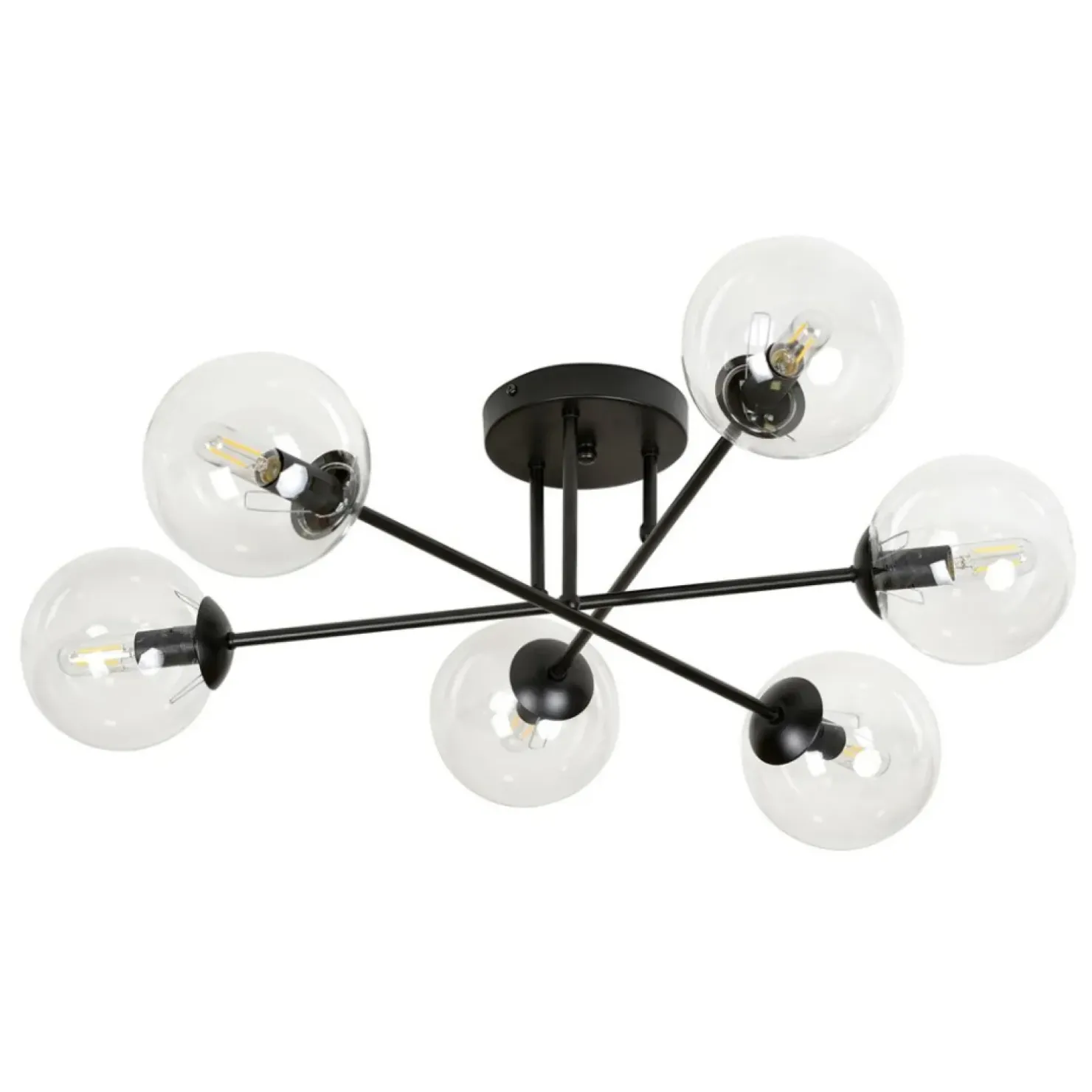 Discount Sklep Kaja Lampa sufitowa z przezroczystymi kloszami 831/6B | Kaja Oświetlenie
