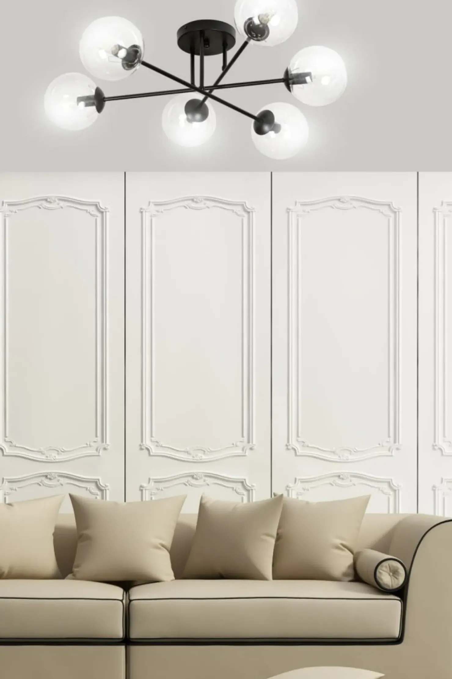 Discount Sklep Kaja Lampa sufitowa z przezroczystymi kloszami 831/6B | Kaja Oświetlenie