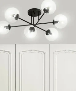 Discount Sklep Kaja Lampa sufitowa z przezroczystymi kloszami 831/6B | Kaja Oświetlenie